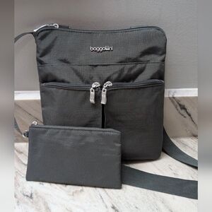 Baggallini Horizontal Charcoal Crossbody